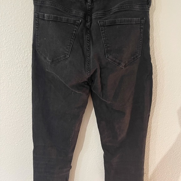 Brandy Melville jeans 26 Sm distressed gray straight bootcut frayed ripped jean - Picture 10 of 15